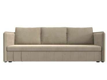 Прямой диван-кровать Слим бежевого цвета 