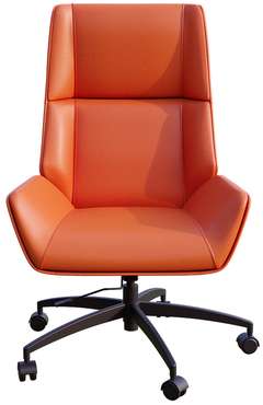Кресло руководителя Авиатор оранжевого цвета