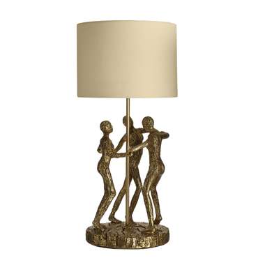 Лампа настольная Figure бежево-золотого цвета