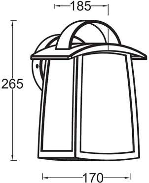 Настенный фонарь уличный IP44 Oasis Light FRANKFURT I 2736 R