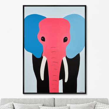 Репродукция картины The colorful elephants, No 2, 2024г.