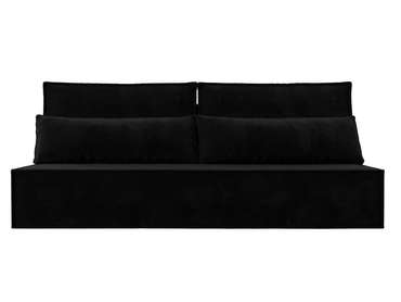 Прямой диван-кровать Фабио Лайт черного цвета