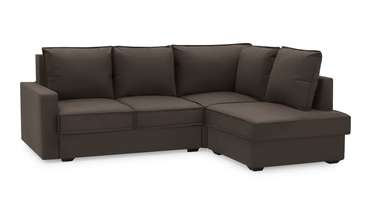 Угловой диван-кровать Колфилд темно-коричневого цвета