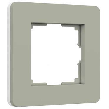 W0013067/ Рамка на 1 пост Split (дымчатый/белый, soft-touch) W0013067 Split дымчатый/белый, soft-touch