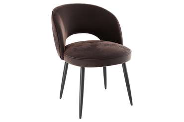 Набор из двух стульев Моли темно-коричневого цвета с черными ножками