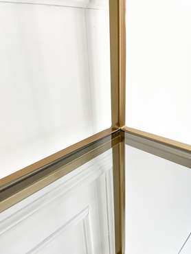 Журнальный столик "Adele" бронзовый с тонированным стеклом (450х550х550)