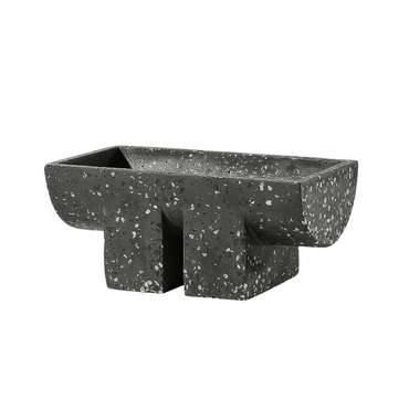 Декоративная статуэтка-пиала Granite Glaze черного цвета