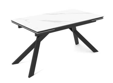 Раздвижной обеденный стол DikLine SKW140 черно-белого цвета
