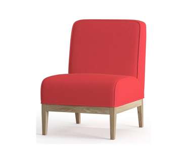 Кресло из рогожки Арагорн красного цвета