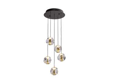 Люстра Zaria 5L- черно/золотая D30 DIM