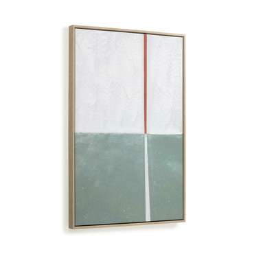 Картина Malvern 50x70 бело-зеленого цвета