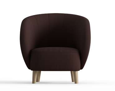 Кресло Чарльз в обивке из велюра коричневого цвета