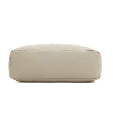 Пуф-подушка из натурального хлопка серо-бежевого цвета