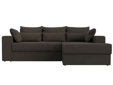 Угловой диван-кровать Майами темно-коричневого цвета правый угол