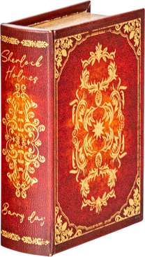 Шкатулка в виде книги красного цвета