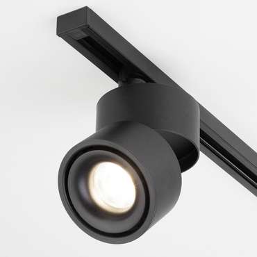 Трековый светодиодный светильник для однофазного шинопровода Klips черного цвета