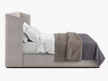 Кровать Alessia Fabric 160х200 светло-серого цвета