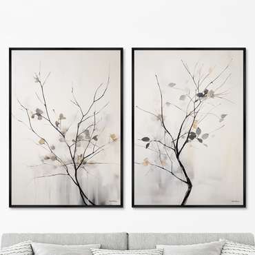 Набор из двух репродукций картин Branches, autumn colors, 2024г.