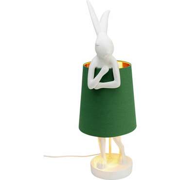 Лампа настольная Rabbit бело-зеленого цвета