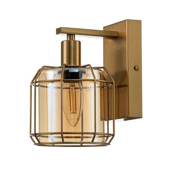 Бра Midland 10188/1A Brass (стекло, цвет янтарный)