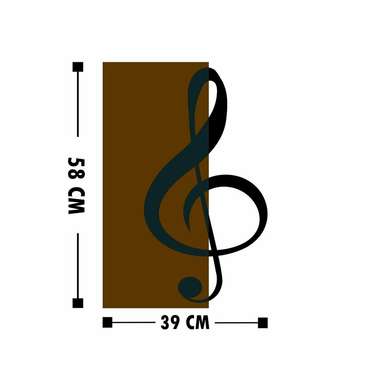 Настенный декор Нота 39x58 коричнево-черного цвета