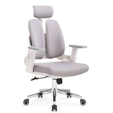 Офисное кресло Hiba серо-белого цвета