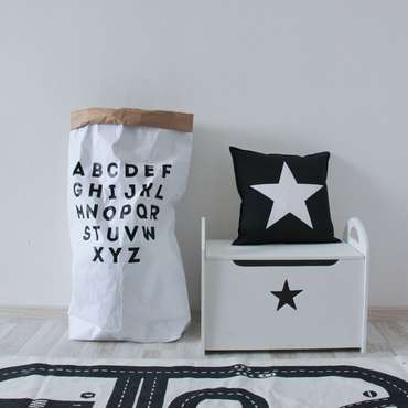Эко-мешок для игрушек из крафт бумаги Alphabet