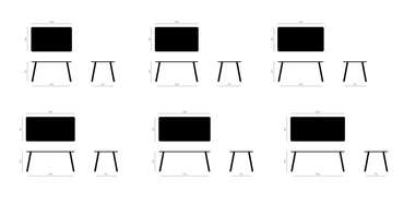 Обеденный стол Brasko 180 черного цвета 