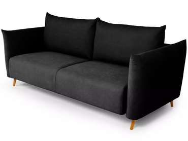 Диван-кровать Menfi темно-серого цвета с бежевыми ножками