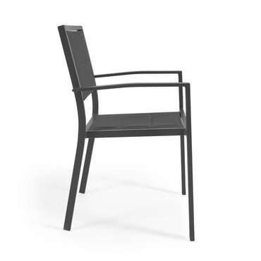 Садовый стул Sirley черного цвета