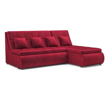 Угловой диван-кровать Дубай темно-красного цвета