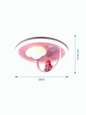 Детская люстра Milen 3000К-6000К розово-белого цвета 