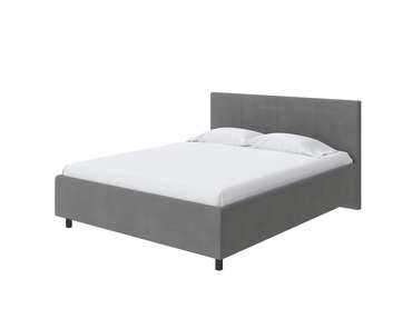 Кровать Como Veda 3 160х200 серого цвета (велюр)
