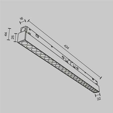 Трековый светильник Technical TR031-2-24W2.7K-B Points Магнитная трековая система 23мм EXILITY