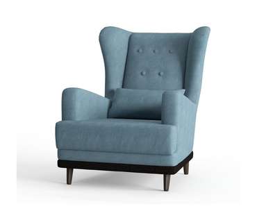 Кресло Лорд в обивке из велюра светло-синего цвета