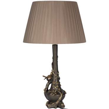 Настольная лампа Терра Шебби с коричневым абажуром