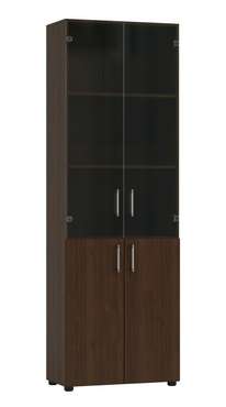 Шкаф со стеклом темно-коричневого цвета