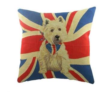 Подушка с принтом Union Jack Westie