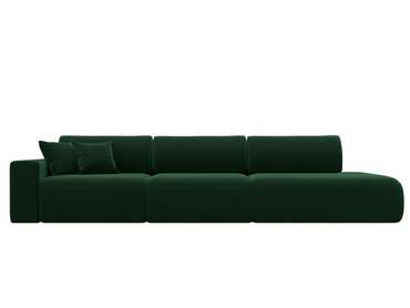 Диван-кровать Лига 036 Модерн Лонг темно-зеленого цвета с левым подлокотником