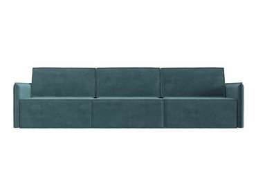 Прямой диван-кровать Либерти лонг бирюзового цвета
