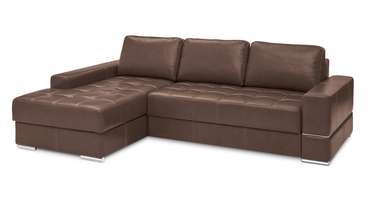 Угловой диван-кровать Матео коричневого цвета