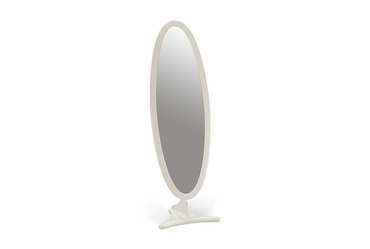 Зеркало напольное Fleuron белого цвета с темной патиной