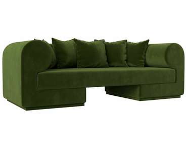 Прямой диван Кипр зеленого цвета