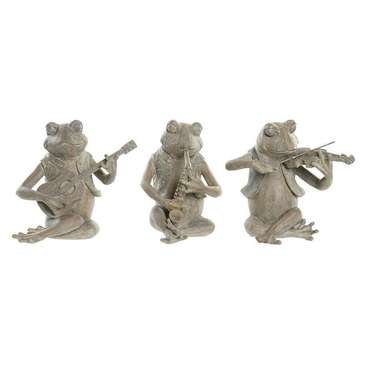Декоративная фигура Музыкант 23 x 19,5 x 22,5 cm Коричневый Лягушка (3 штук)