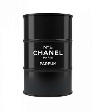 Тумба для хранения-бочка Chanel черного цвета