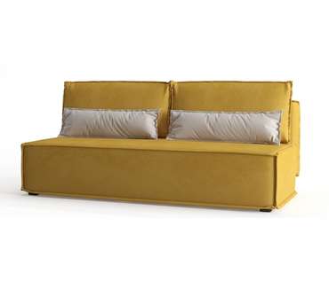 Диван-кровать Ли Рой Лайт в обивке из велюра желтого цвета