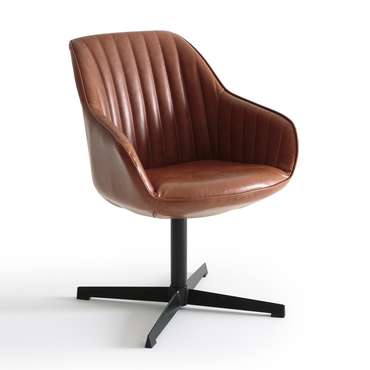 Кресло вращающееся Hiba коричневого цвета