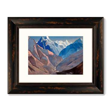 Репродукция картины Гора М 1931 г. в раме темно-коричневого цвета