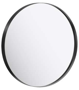 Настенное зеркало RM D60 в металлической раме черного цвета