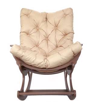 Кресло-качалка Альба Плена бежево-коричневого цвета